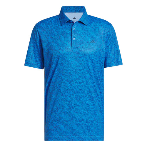 adidas Ultimate365 Feather Print Men's Golf Polo 2026 - KR9524 Dusky Petrol / Lucid Ray Blue M