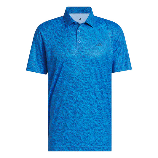 adidas Ultimate365 Feather Print Men's Golf Polo 2026 - KR9524 Dusky Petrol / Lucid Ray Blue M