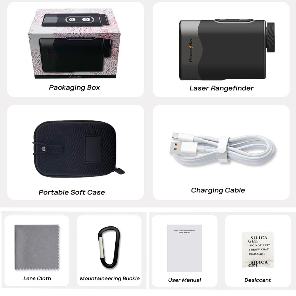 PowerBilt Golf Falcon LCD Slope Laser Rangefinder + Free Case