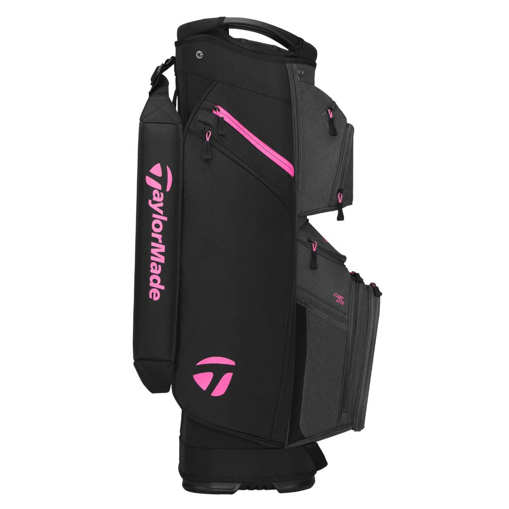 TaylorMade Cart Lite Golf Bag 2026 - Black / Grey / Neon Pink