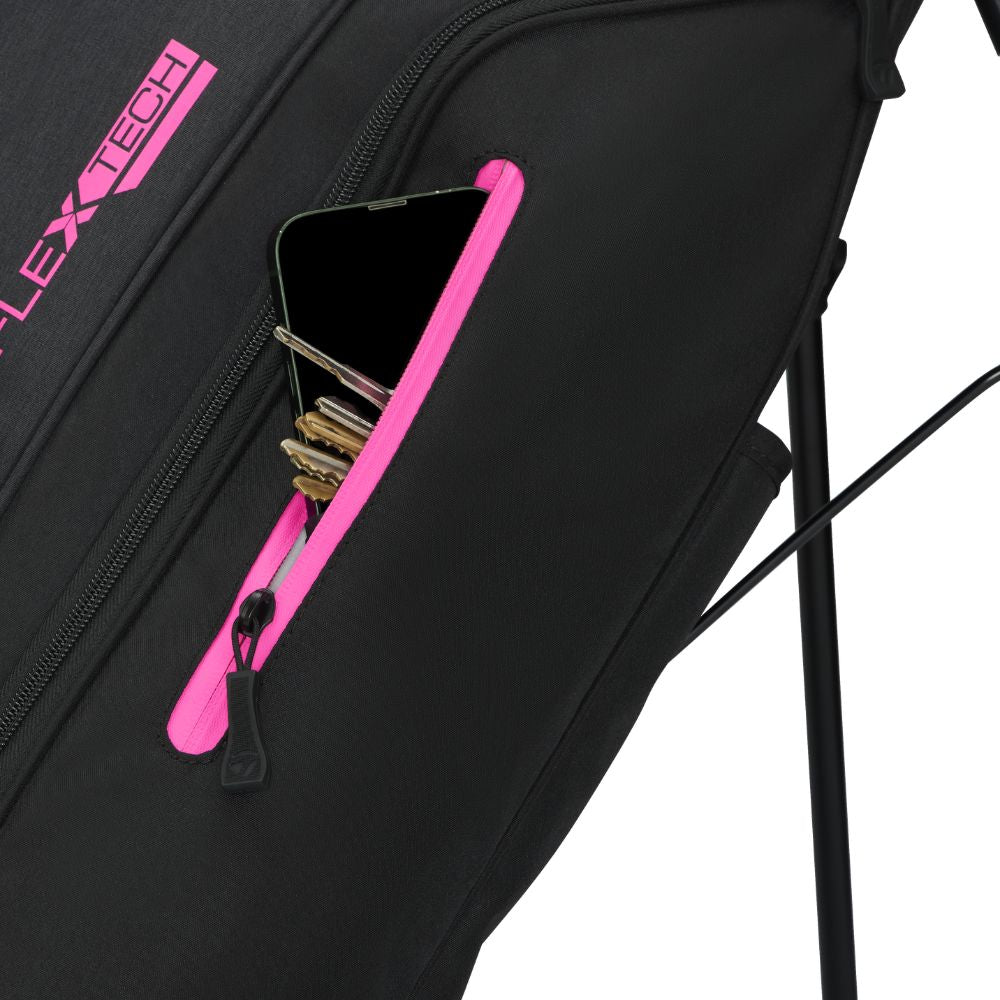 TaylorMade FlexTech Golf Stand Bag 2026 - Black / Neon Pink
