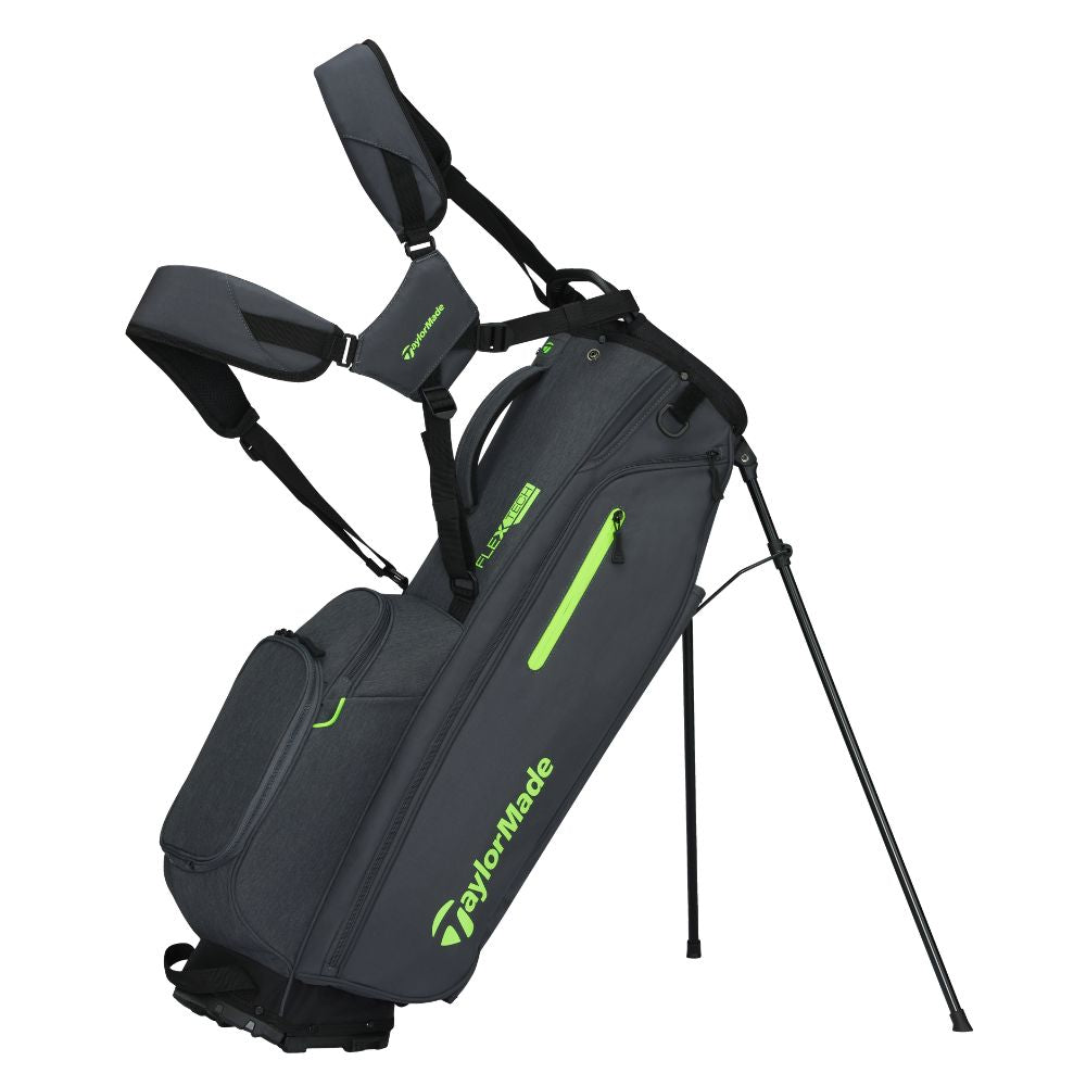 TaylorMade FlexTech Golf Stand Bag 2026 - Grey / Neon Green