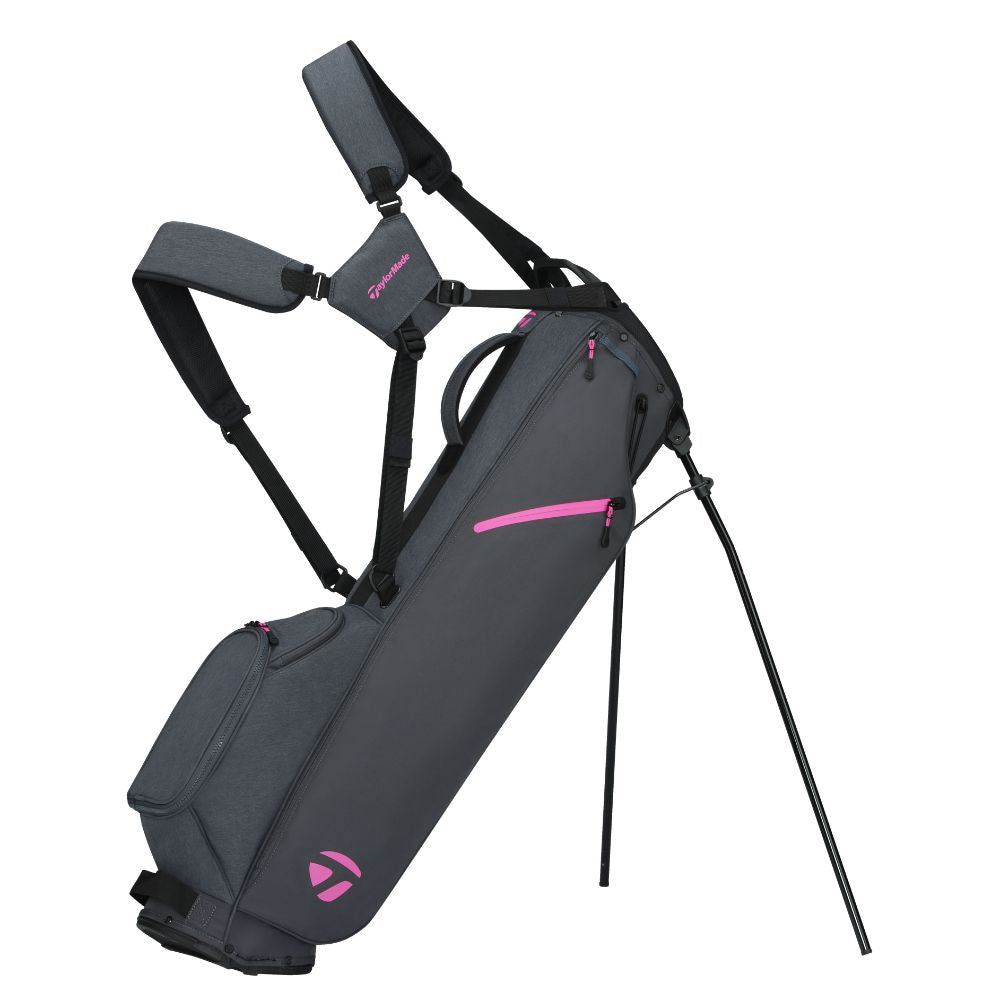 TaylorMade FlexTech Carry Golf Stand Bag 2026 - Grey/Neon Pink Grey / Neon Pink