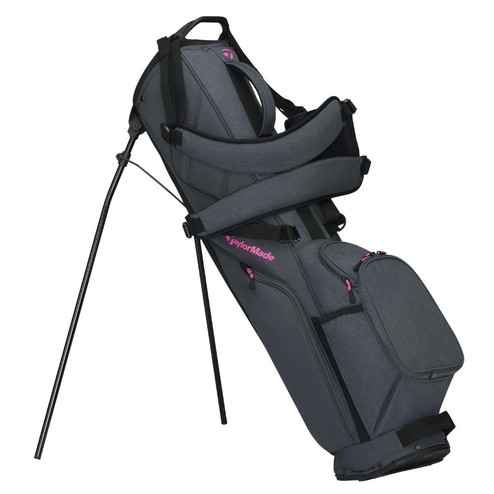 TaylorMade FlexTech Carry Golf Stand Bag 2026 - Grey/Neon Pink