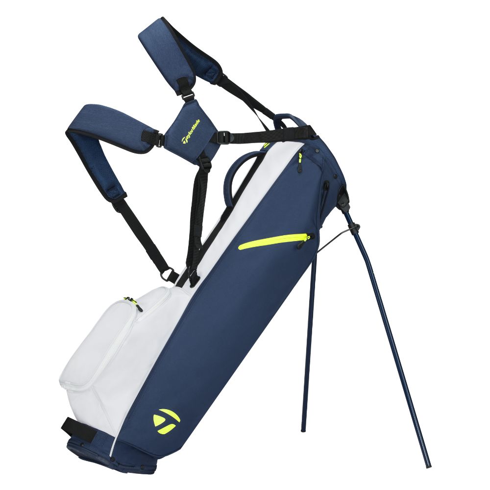TaylorMade FlexTech Carry Golf Stand Bag 2026 - Navy / White / Neon Lime