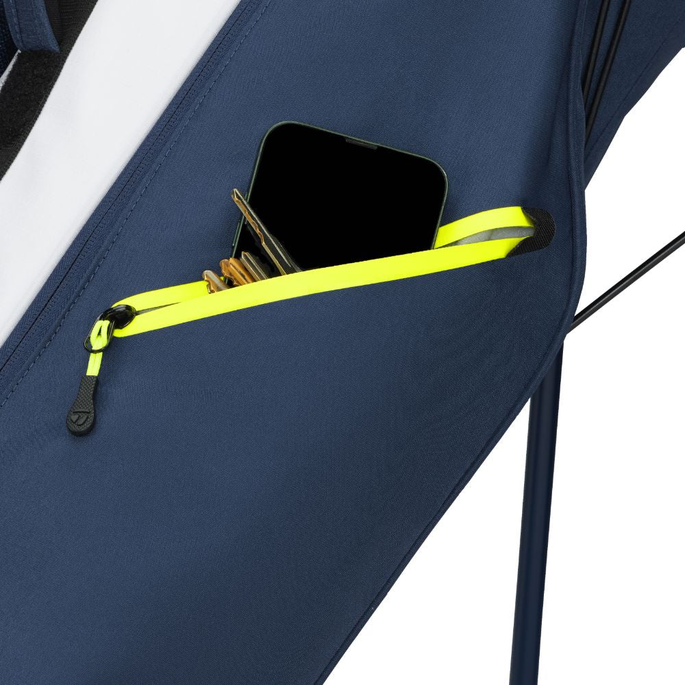 TaylorMade FlexTech Carry Golf Stand Bag 2026 - Navy / White / Neon Lime