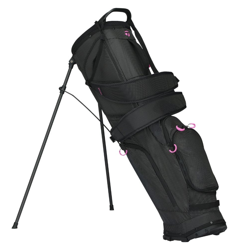 TaylorMade FlexTech SuperLite Golf Stand Bag 2026 - Black / Neon Pink