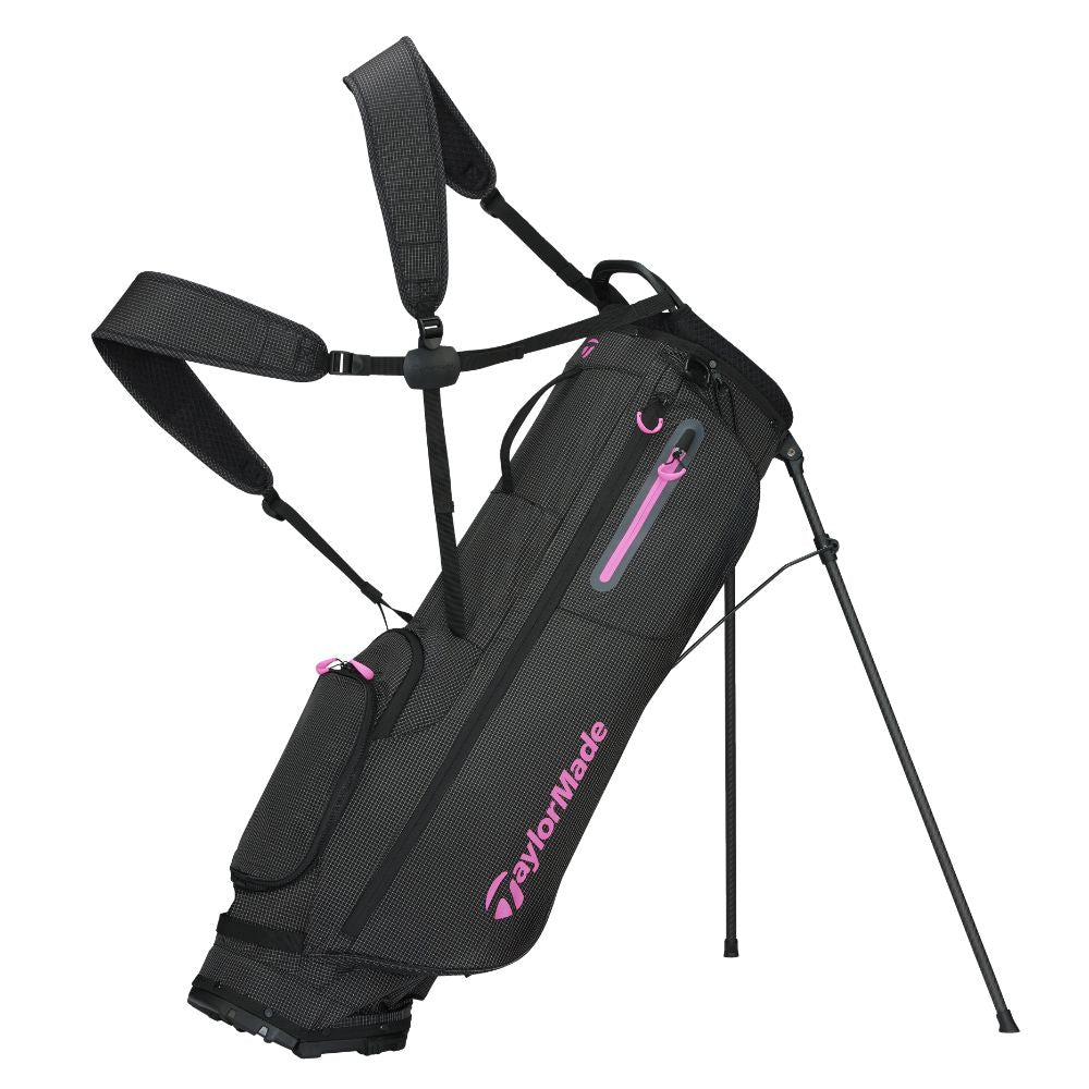 TaylorMade FlexTech SuperLite Golf Stand Bag 2026 - Black / Neon Pink