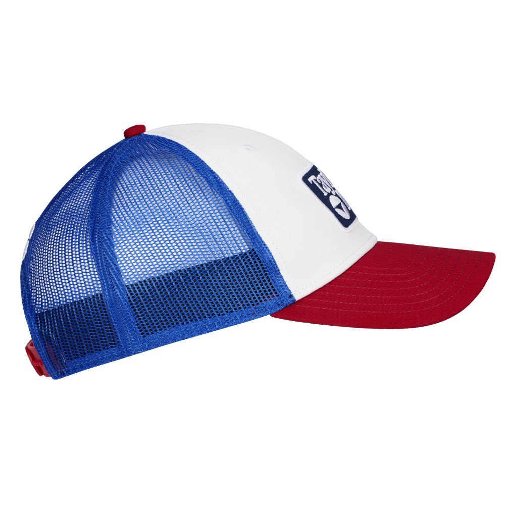 TaylorMade Radar Trucker Hat 2026 - Red / White / Blue