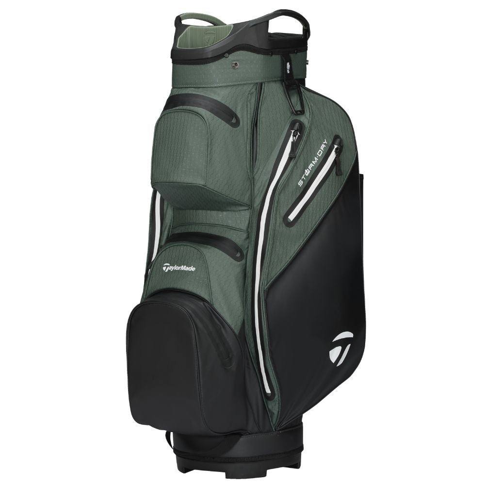 TaylorMade Storm Dry Golf Cart Bag 2026 - Black / Dark Sage