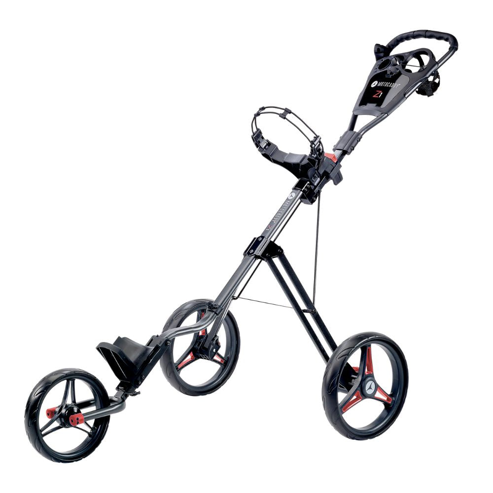 Motocaddy Golf Z1 Deluxe Push Trolley Graphite/Red  