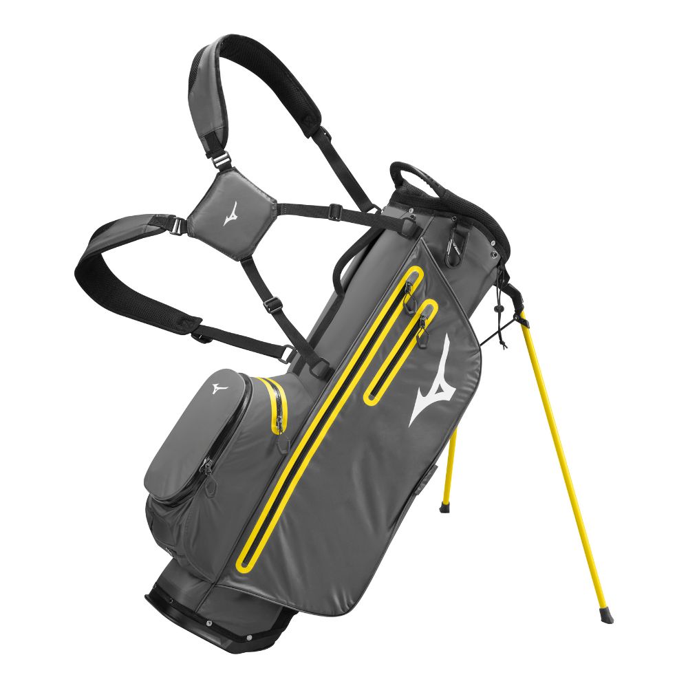 Mizuno BR-DRI Golf Stand Bag 2026 - Grey / Yellow Grey / Yellow