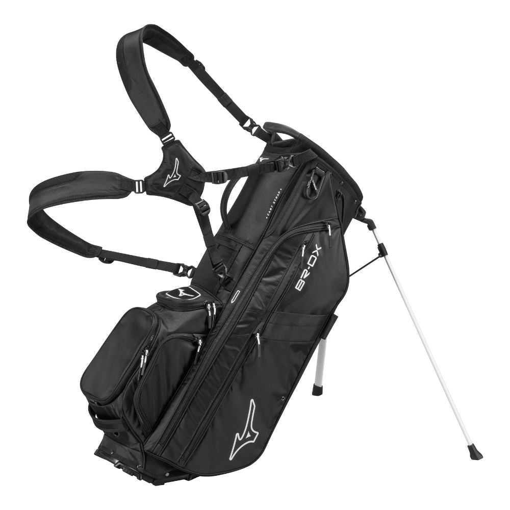Mizuno BR-DX Golf Hybrid Stand Bag 2026 - Black / White Black / White