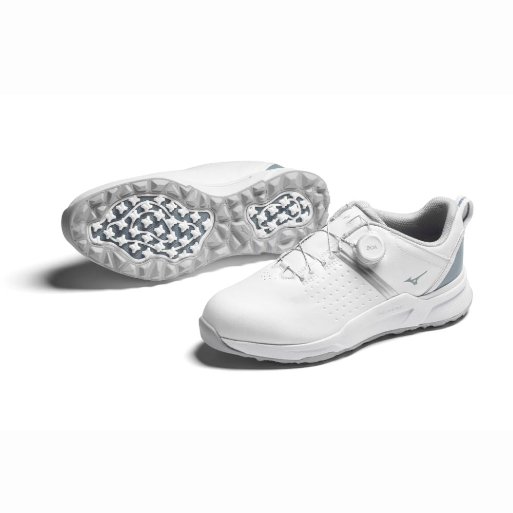 Mizuno Hazard Enerzy BOA Spikeless Golf Shoes 2025 - Snow White / Citadel