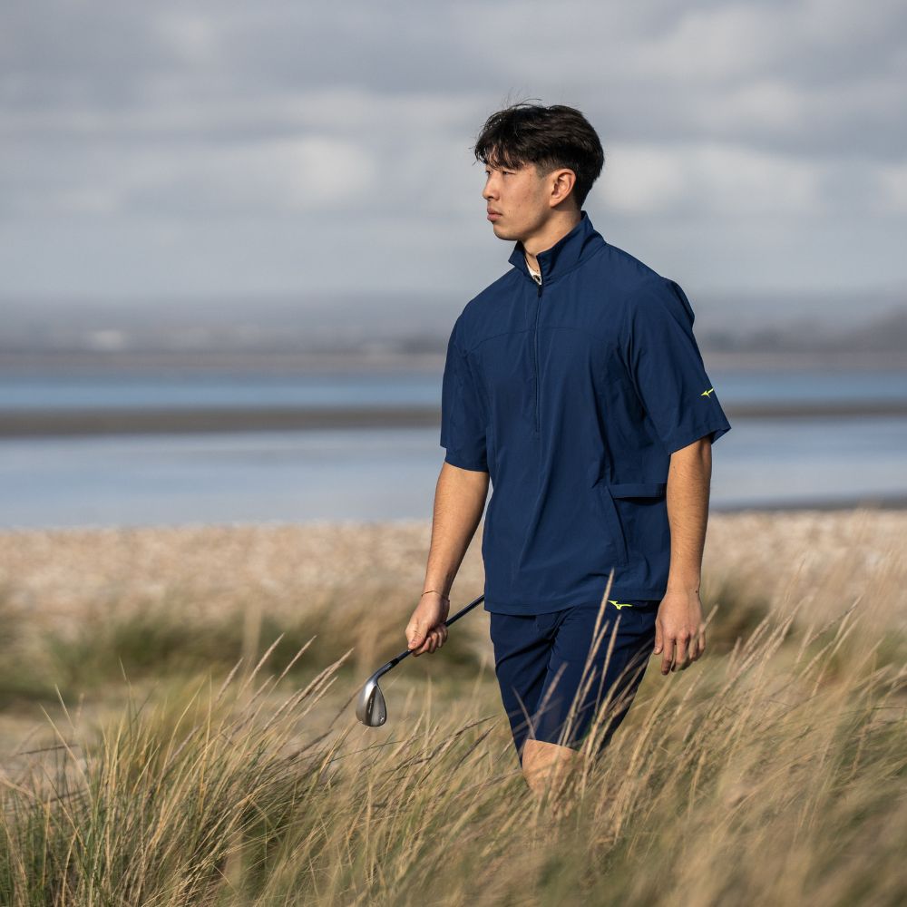 Mizuno Motion Half Zip Waterrepellent Light Wind Golf Top 2026 - Estate Blue