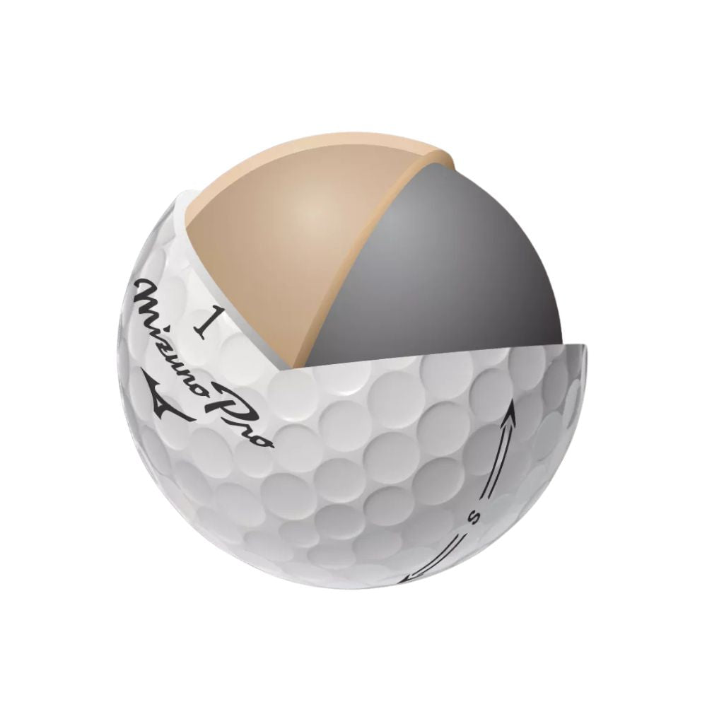Mizuno Pro S Tour Golf Balls 2025 - White