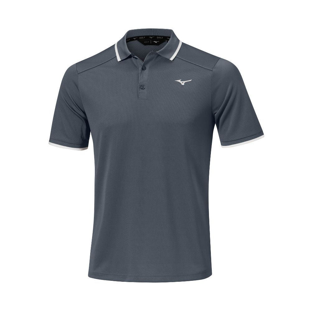 Mizuno Rib Knitted Short Sleeve Golf Polo Shirt Shirt 2026 - Lava Smoke Lava Smoke M