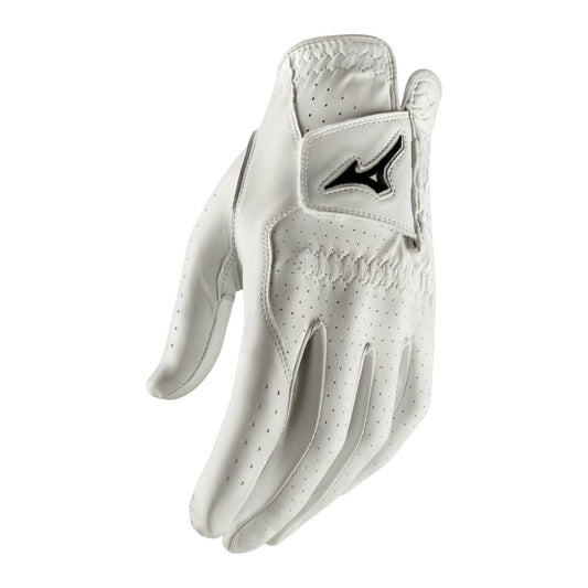 Mizuno Tour Leather Golf Glove 2025 White S Left Hand (Right Handed Golfer)
