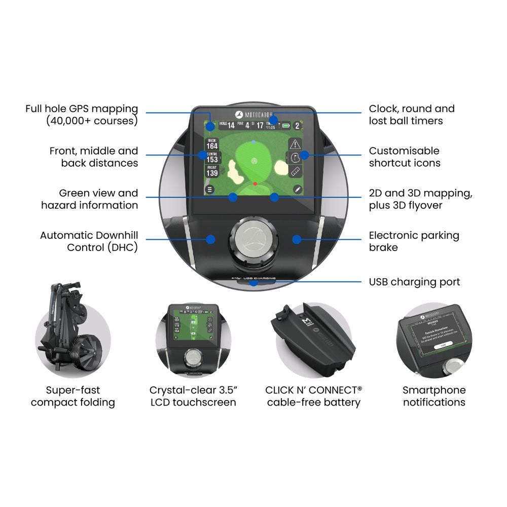 Motocaddy M5 GPS DHC Lithium Electric Golf Trolley 2026 + FREE GIFT