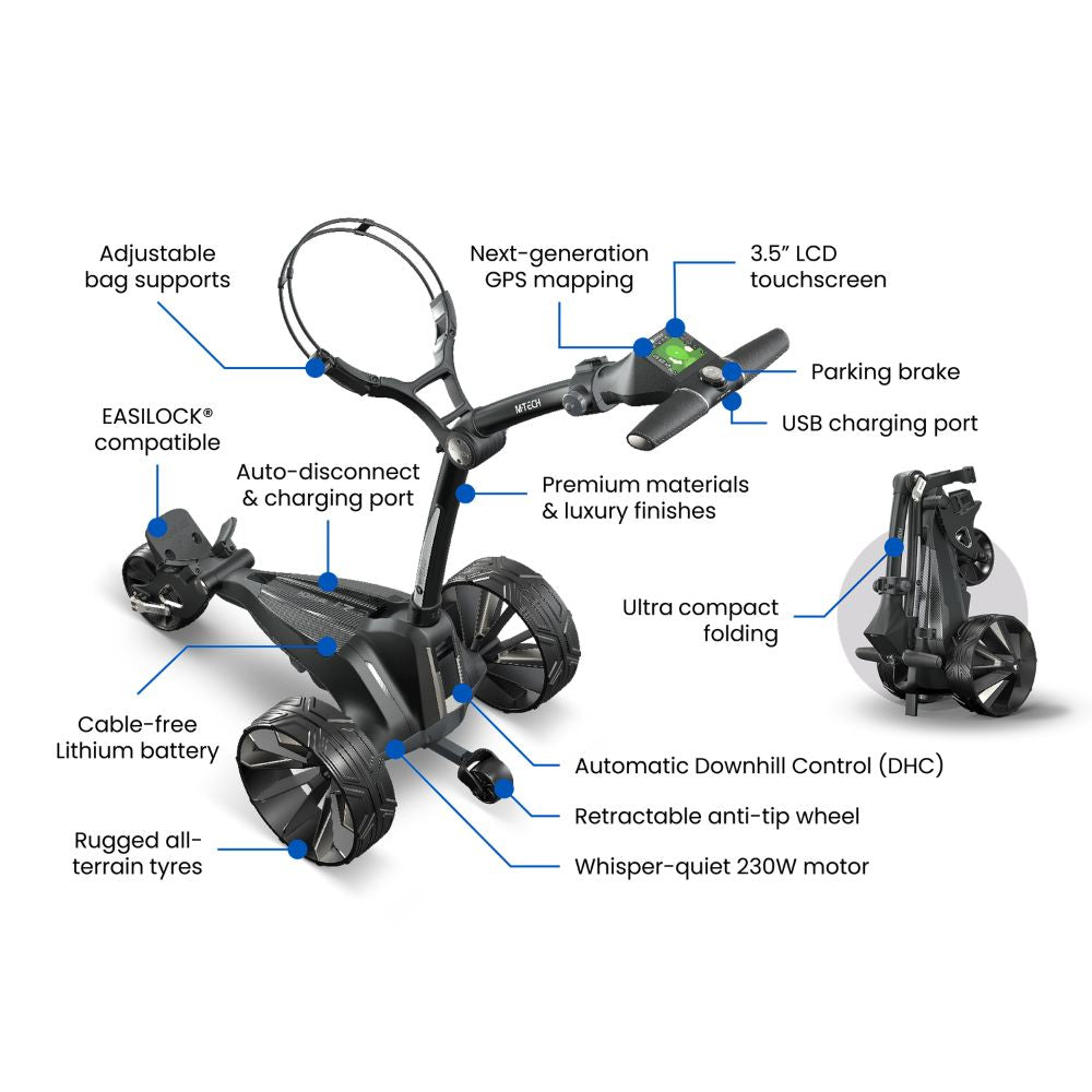 Motocaddy M·Tech Ultra Lithium Electric Golf Trolley 2026 + FREE GIFT
