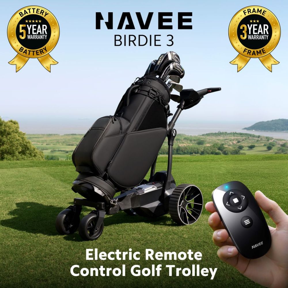 NAVEE Birdie 3 Electric Remote Control Golf Trolley - 36 Hole Battery
