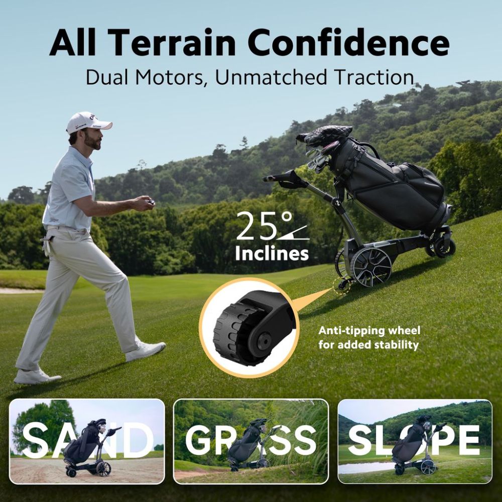 NAVEE Birdie 3 Electric Remote Control Golf Trolley - 36 Hole Battery