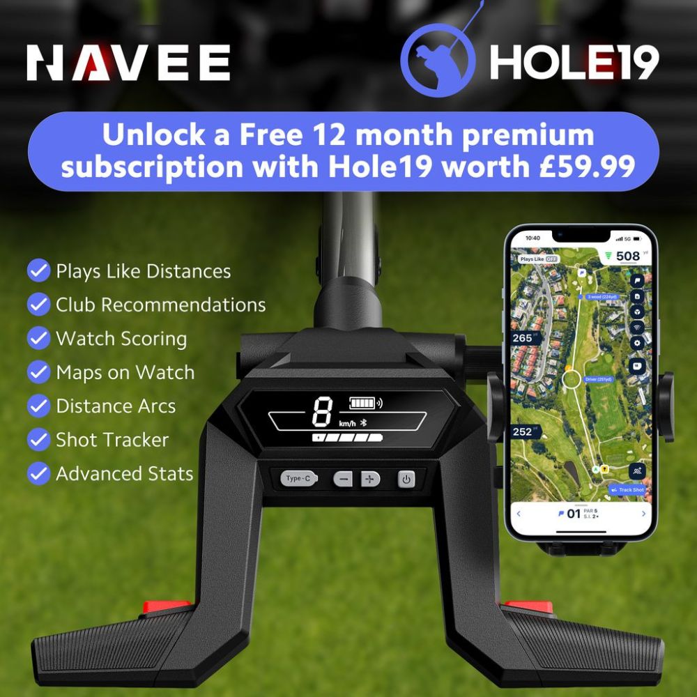 NAVEE Birdie 3 Electric Remote Control Golf Trolley - 36 Hole Battery