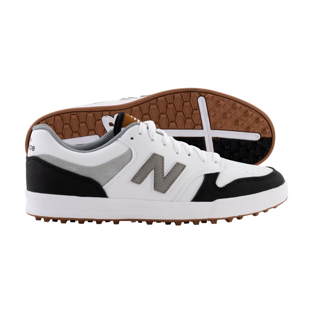 New Balance Men's 480 Spikeless Golf Shoes 2026 - White / Black White / Black 8