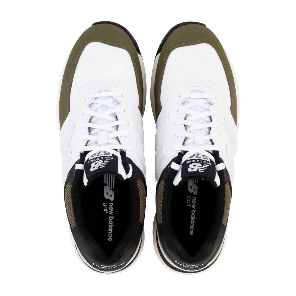 New Balance Men's 574 Greens V2 Spikeless Golf Shoes 2026 - Olive