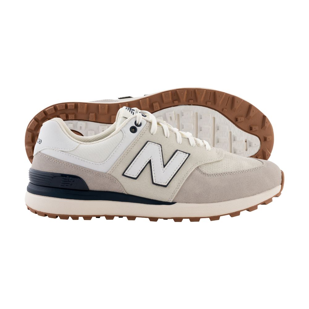 New Balance Men's 574 Greens V2 Spikeless Golf Shoes 2026 - Tan Tan 8
