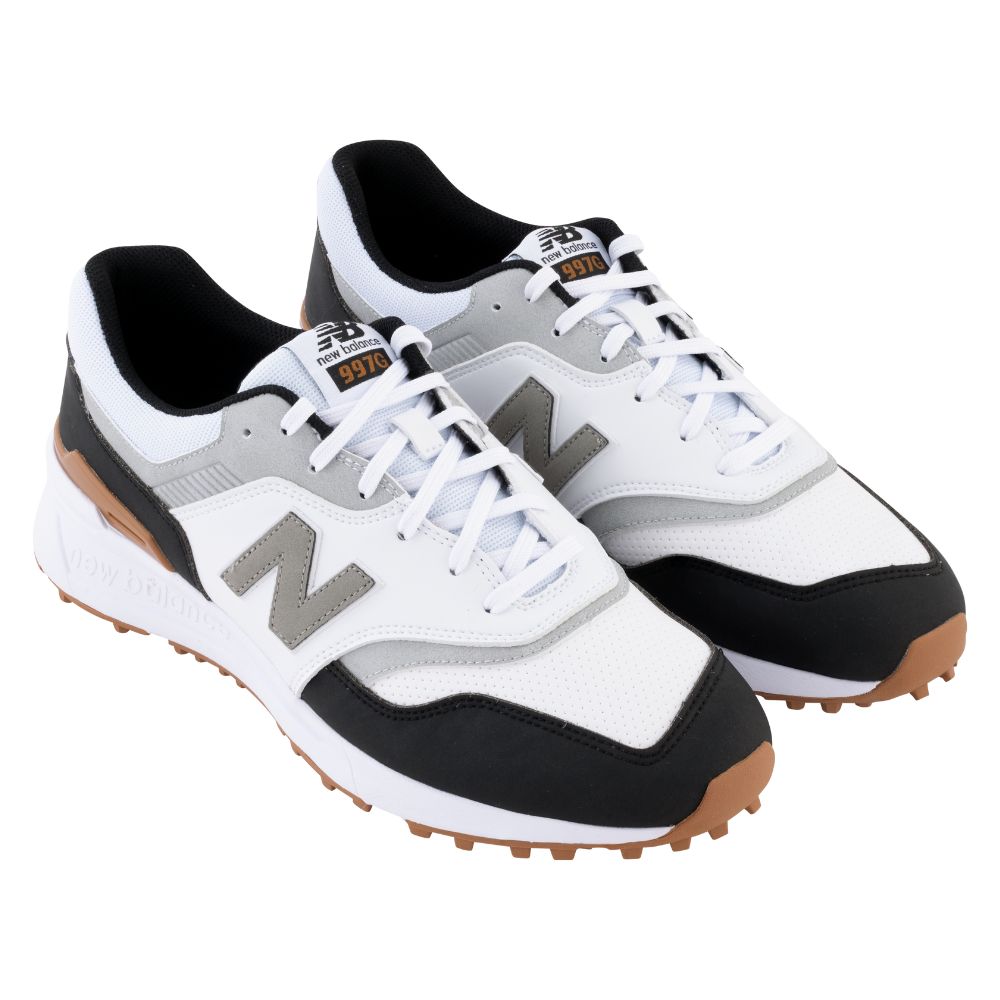 New Balance Men's 997 Spiked Golf Shoes 2026 - White / Black
