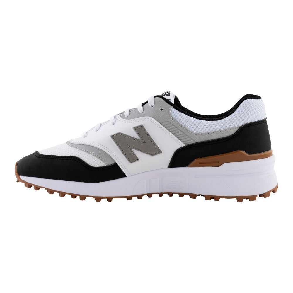 New Balance Men's 997 Spiked Golf Shoes 2026 - White / Black