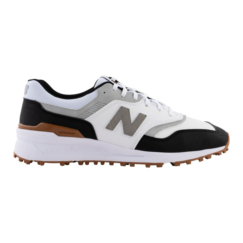 New Balance Men's 997 Spiked Golf Shoes 2026 - White / Black