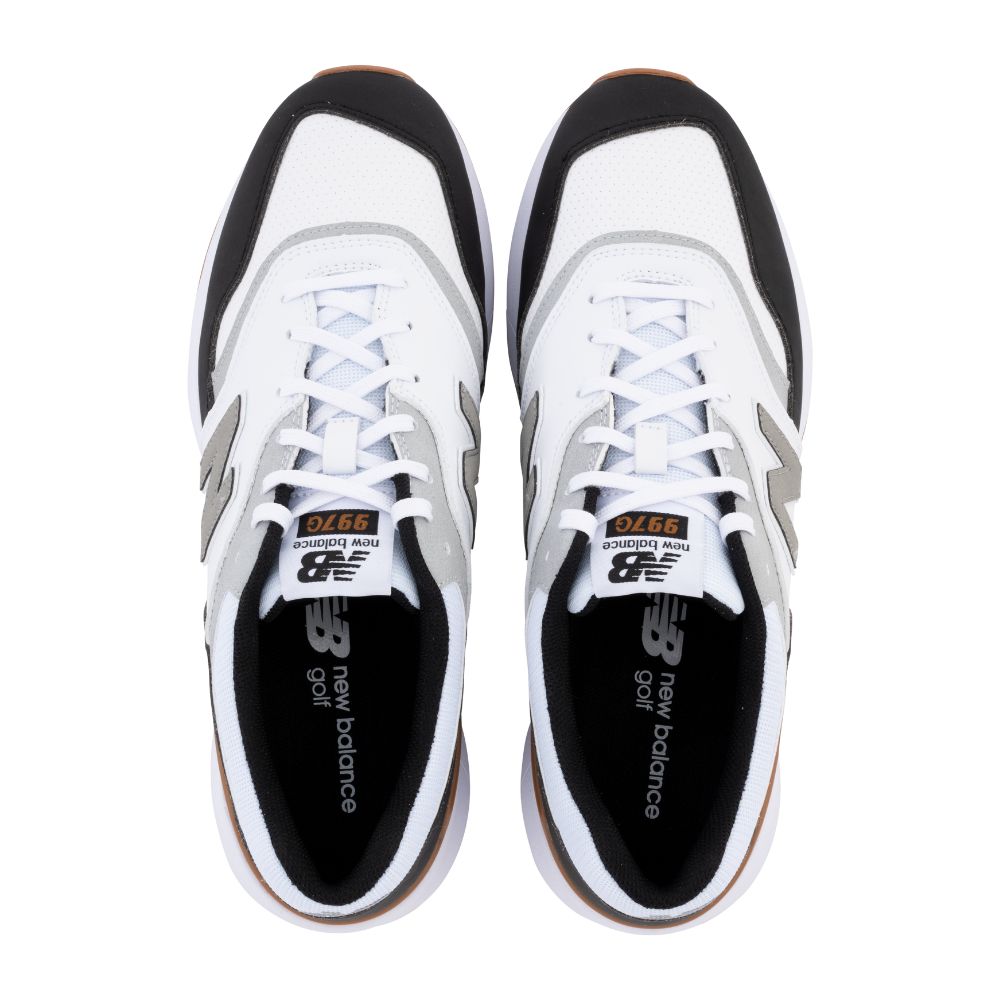 New Balance Men's 997 Spiked Golf Shoes 2026 - White / Black