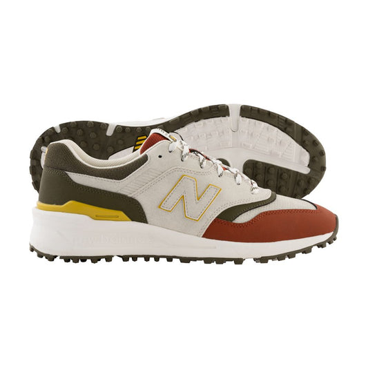 New Balance Men's 997 Spikeless Golf Shoes 2026 - Olive / Taupe