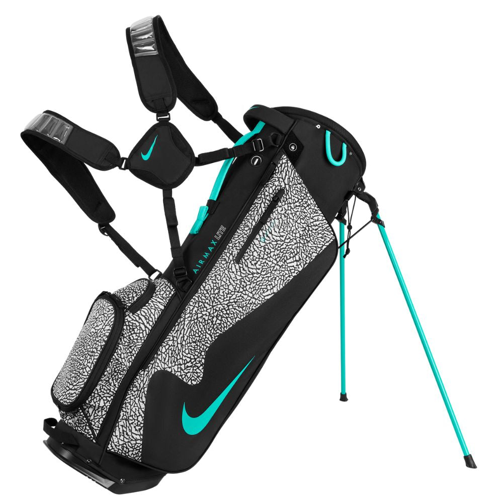 Nike Air Max Lite Golf Stand Bag 2026 - IO1600-039 Black / Wolf Grey / Clear Jade