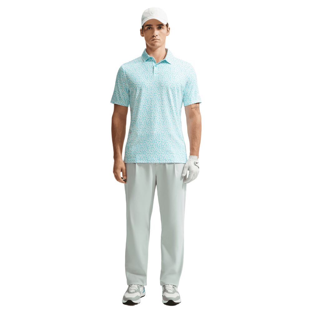 Nike Dri-Fit Velocity Micro Print Golf Polo 2026 - IO0730-416 Baltic Blue / Baltic Blue / Black 416 M