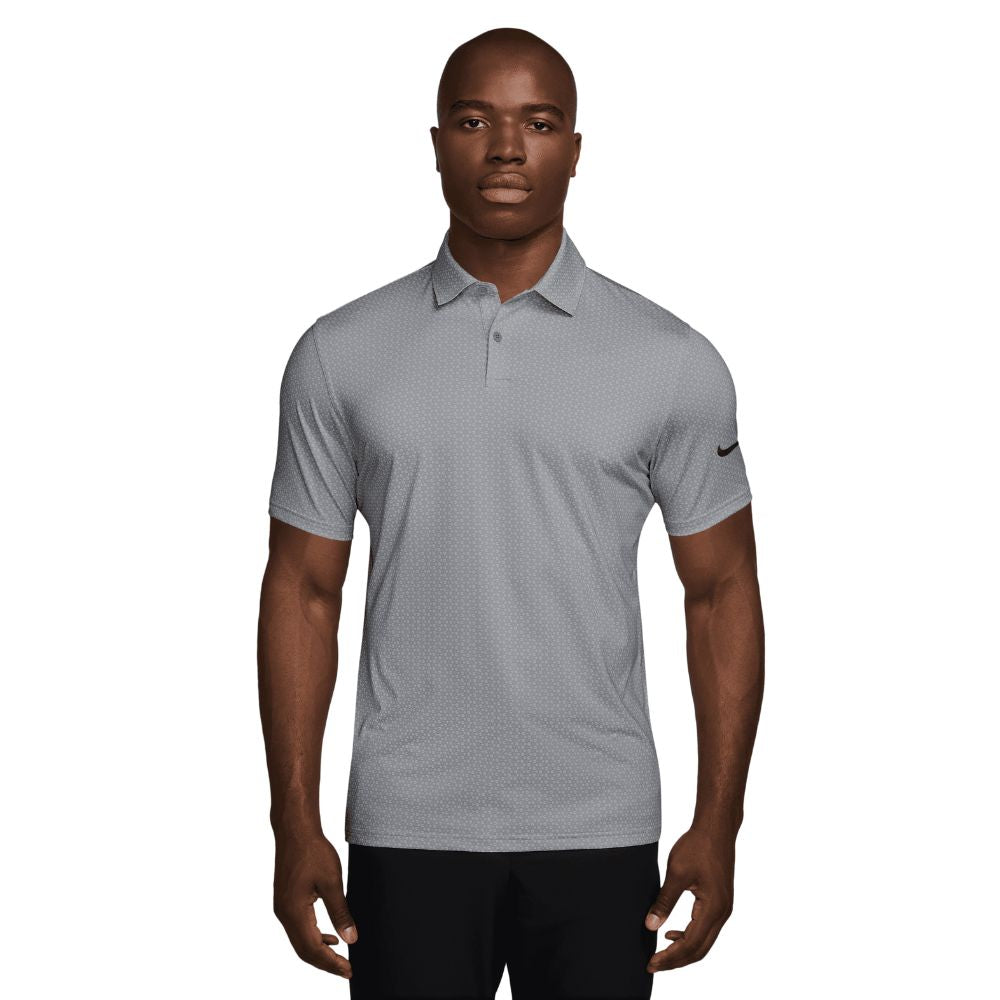 Nike Dri-Fit Velocity Micro Print Golf Polo 2026 - IO1276-012 Wolf Grey / Wolf Grey / Black M