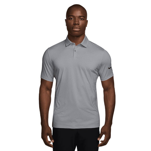 Nike Dri-Fit Velocity Micro Print Golf Polo 2026 - IO1276-012 Wolf Grey / Wolf Grey / Black M