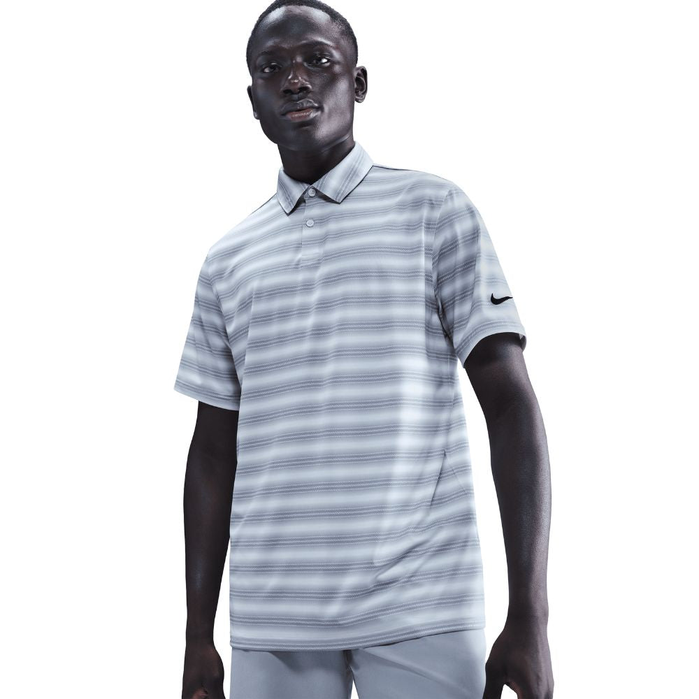 Nike Dri-Fit Velocity Stripe Golf Polo 2026 - IB0243-100 White / White / Black M
