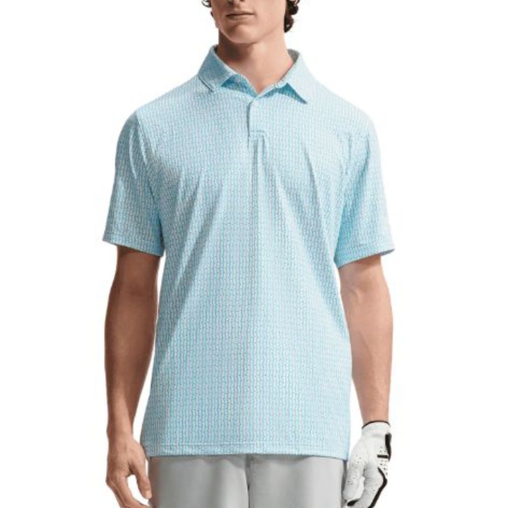 Nike Dri-Fit Velocity Vertical Print Golf Polo 2026 - IO0697-100 White / White / Black 100 M