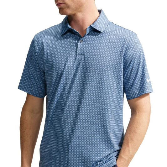 Nike DriFit Velocity Divot Tool Print Golf Polo 2026 - IO1181-419 College Navy / College Navy / White M