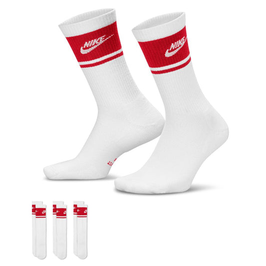 Nike Everyday Elevated Futura 3pk Crew Golf Socks 2026 - IM7949-900 White / University Red L