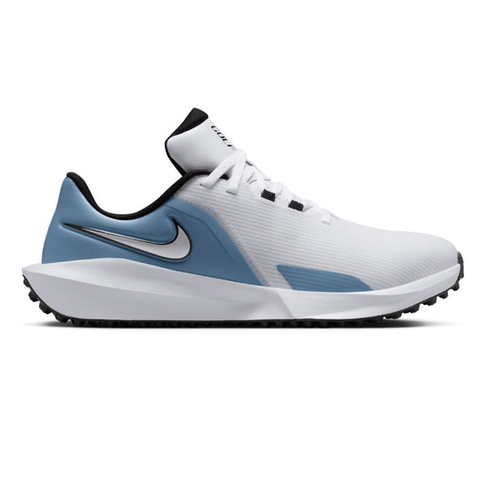 Nike Infinity G '24 Mens Spikeless Golf Shoes 2026 - FN0555-105 White / Metallic Silver / Work Blue 8