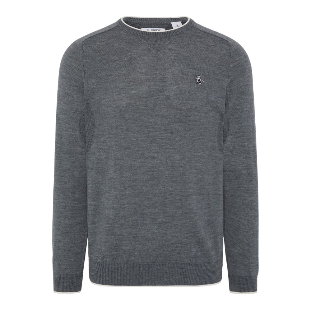 Original Penguin Heritage Crew Men's Golf Sweater 2026 - OGGFG026-072 Quiet Shade Heather 072 M