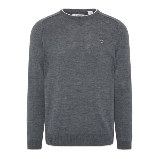 Original Penguin Heritage Crew Men's Golf Sweater 2026 - OGGFG026-072 Quiet Shade Heather 072 M