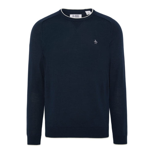 Original Penguin Heritage Crew Men's Golf Sweater 2026 - OGGFG026-978 Black Iris Heather 978 M