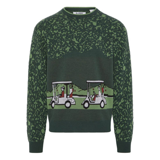 Original Penguin Knitted Men's Golf Sweater 2026 - OGGFG058-315 Camping Green 315 M