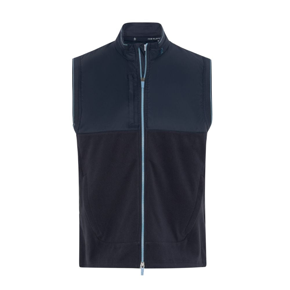 Original Penguin Lightweight Mixed Media Men's Golf Vest 2026 - OGKFG017-413 Black Iris Heather 413 M