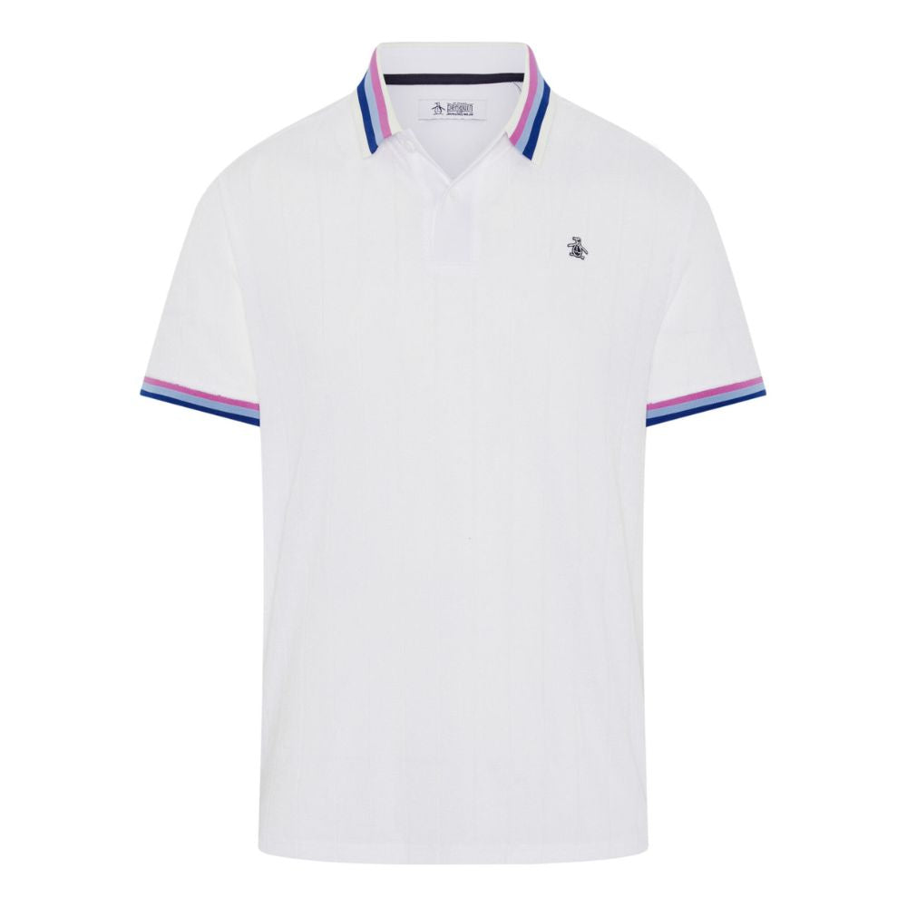 Original Penguin Performance With Ribbed Blocking Golf Polo 2026 - OGKSG057-118 Bright White 118 M
